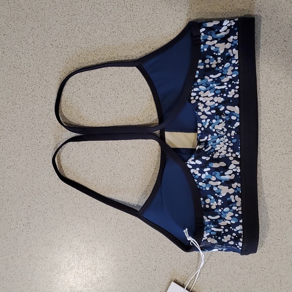 CALME by Johnny Was Endurance Sports Bra II in Blue Speckled, Size XSMALL, NWT - Picture 6 of 9